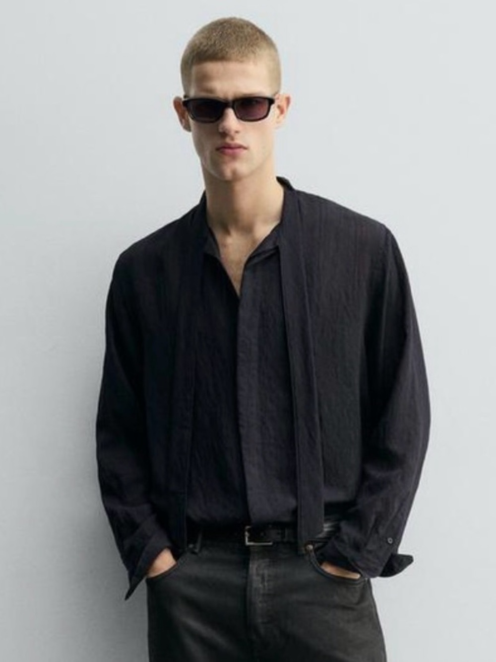 Zara Flowy Tied Shirt